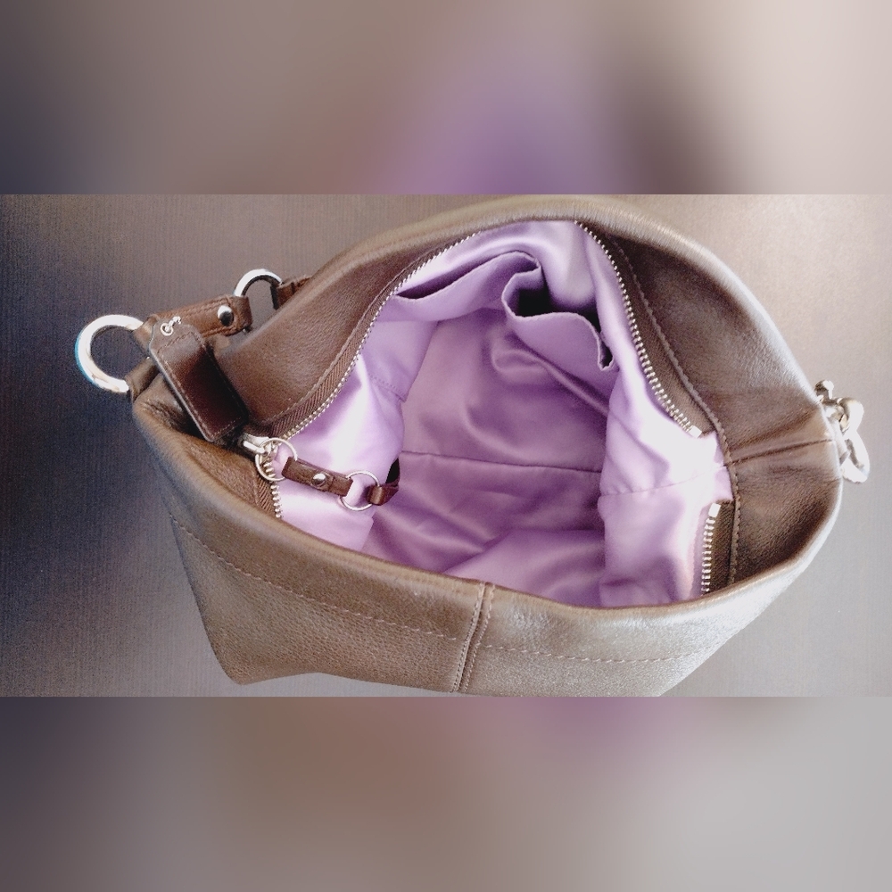 Coach Dark Brown Leather Shoulder Bag - Picture 11 of 11